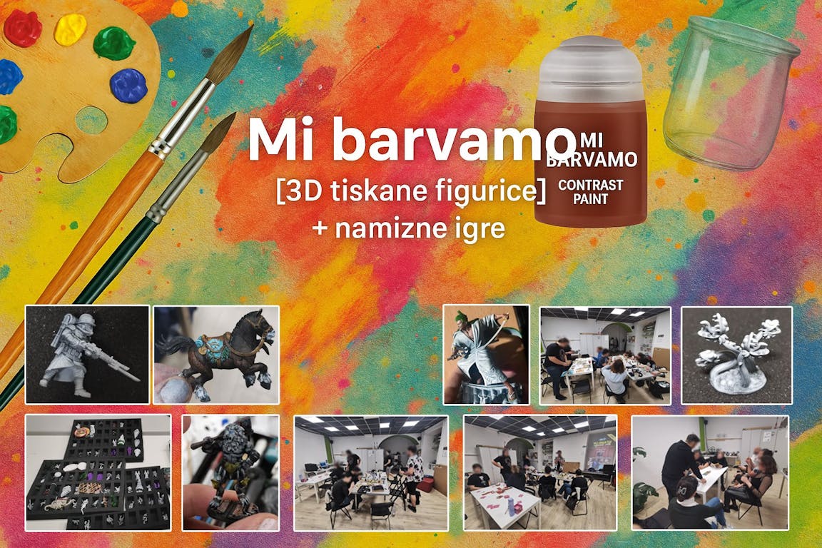 Delavnica: Mi barvami 3D figurice + namizne igre